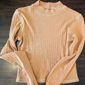 American Eagle womens Henley long sleeve ribbed shirt.